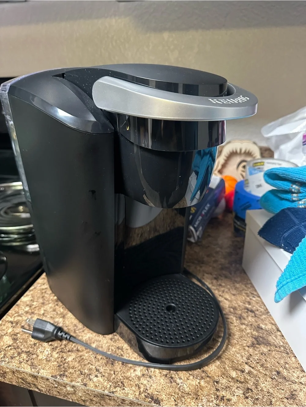 Keurig Single-Serve Coffee Brewer in Black with Silver Accent